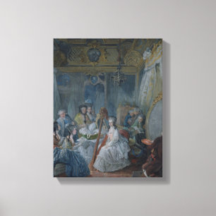 Marie Antoinette  in her chamber at Versailles Canvas Print