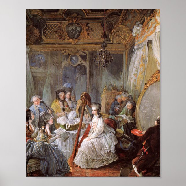 Marie Antoinette In Her Chamber At Versailles Poster (Front)