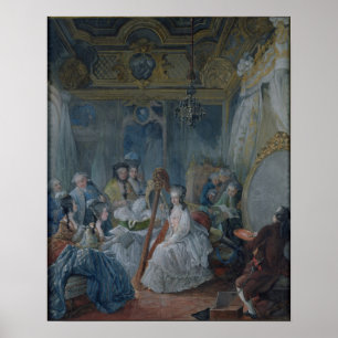 Marie Antoinette in her chamber at Versailles Poster