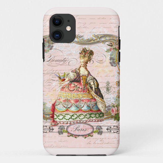 Marie Antoinette in Pink Case-Mate iPhone Case (Back)