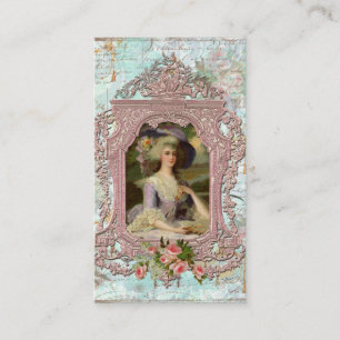 Marie Antoinette in Pink Frame Business Card