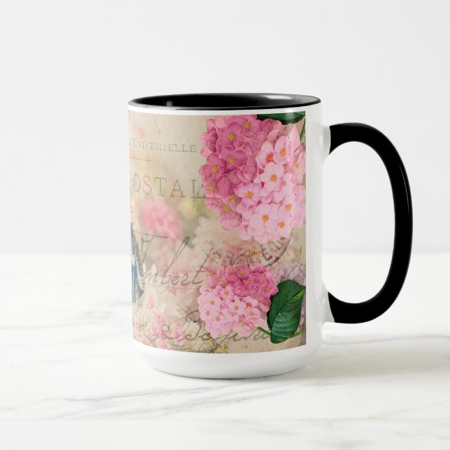 Marie Antoinette in Redoute Flowers Mug (Right)