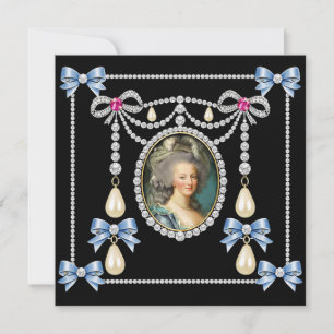 Marie Antoinette Inspired Card Queen of France 