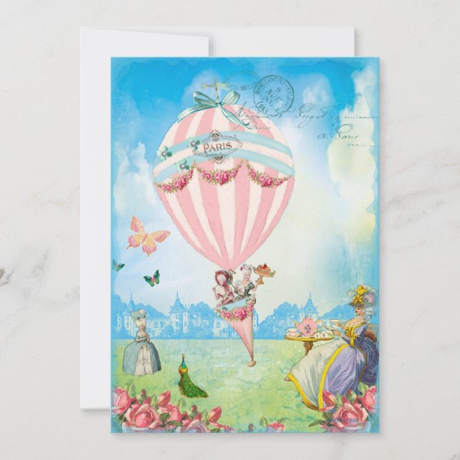 Marie Antoinette Invitations Tea at Versailles (Front)