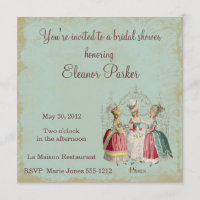 Marie Antoinette Ladies Bridal Shower Invitation
