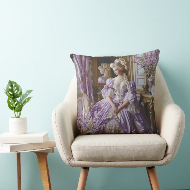 Marie Antoinette Lavender Queen pillow (Chair)