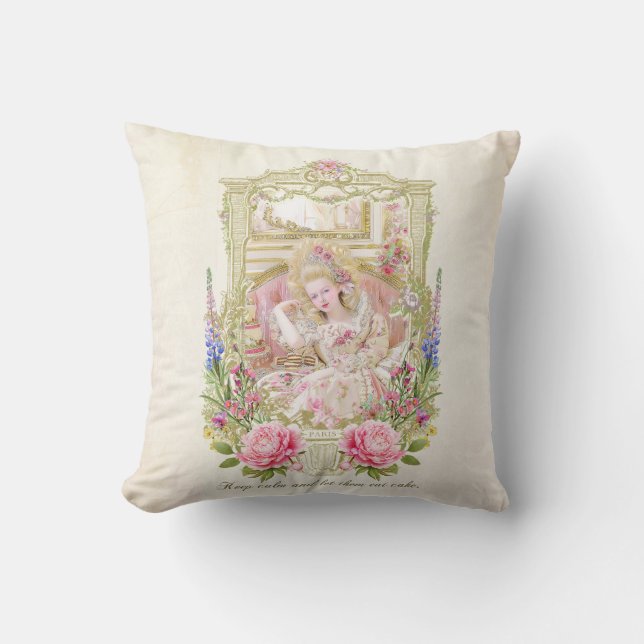 Marie Antoinette let them eat cake Cushion (Front)