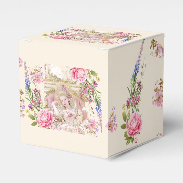 Marie Antoinette let them eat cake Favour Box (Front Side)