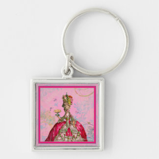 Marie Antoinette Let them eat cake & Peacock Key Ring