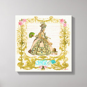 Marie Antoinette Let Them Eat Cake Portrait Canvas Print