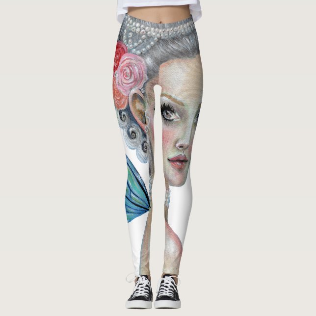 Marie Antoinette Let them eat cupcake leggings (Front)