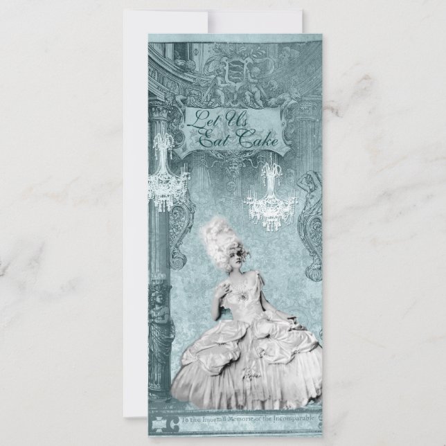 Marie Antoinette Let Us Eat Cake Invitations (Front)