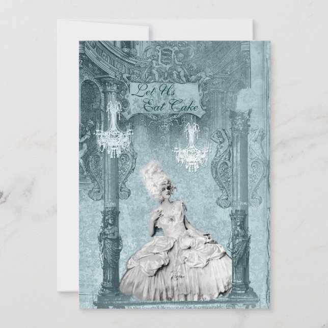 Marie Antoinette Let Us Eat Cake Invitations (Front)