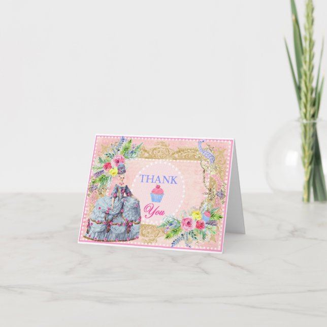 Marie Antoinette ~ Let Us Eat Cake Thank You Card (Front)