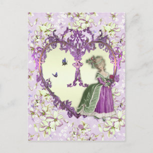 Marie Antoinette Lilac Dreams Purple Floral Print Postcard