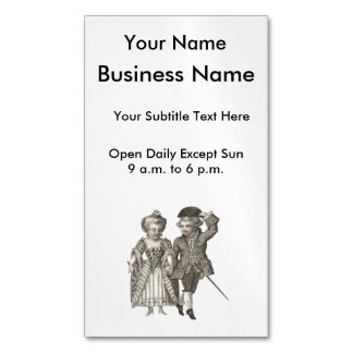 Marie Antoinette Louis XVI Romantic Couple Magnetic Business Card