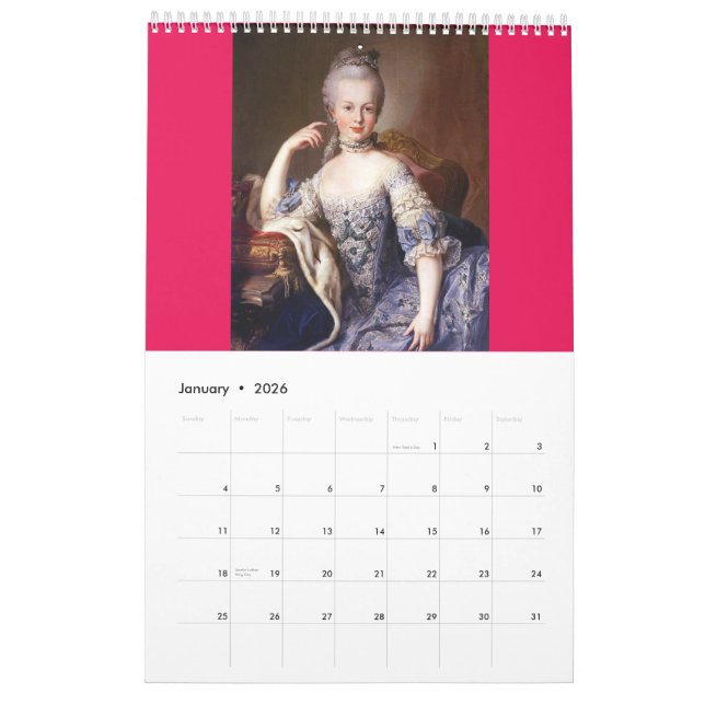 Marie-Antoinette - Marie Antoinette Calendar (Jan 2026)