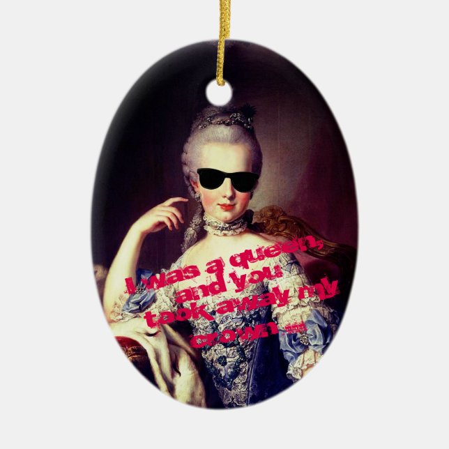 ♥ Marie-Antoinette Marie Antoinette crazy Kitsch ♥ Ceramic Tree Decoration (Front)