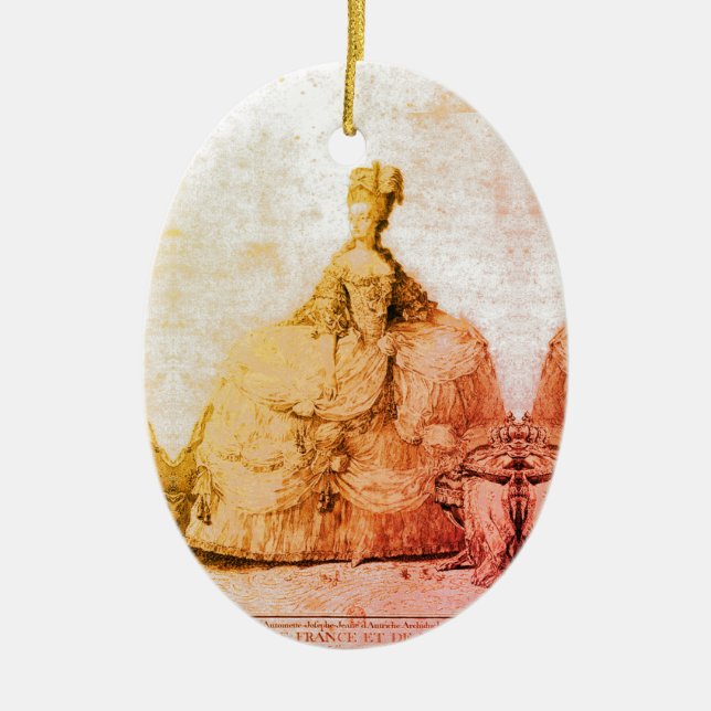 ♥ Marie-Antoinette Marie Antoinette shabby chic ♥ Ceramic Tree Decoration (Front)