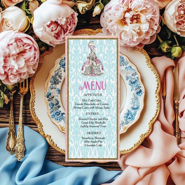 Marie Antoinette Menu Table Place Setting (Creator Uploaded)