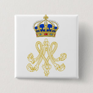 Marie Antoinette Monogram 15 Cm Square Badge