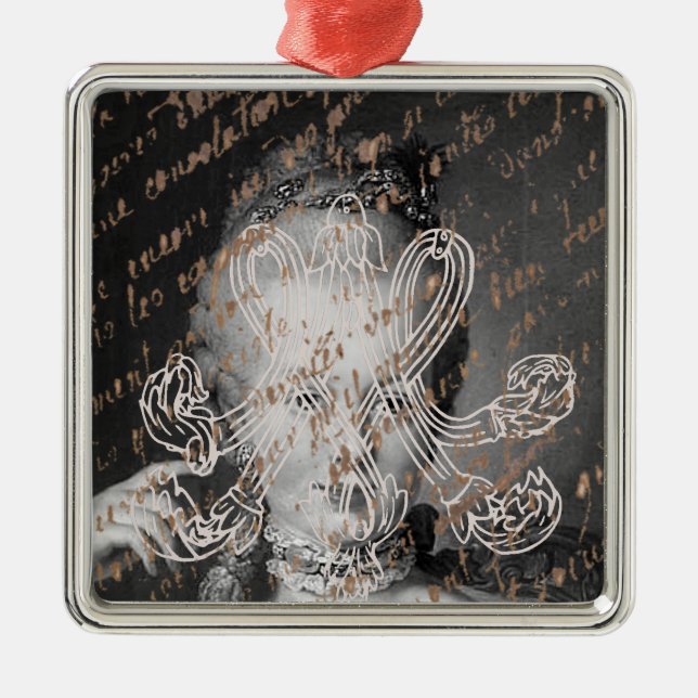 Marie Antoinette - Monogram - Royal Monogram Metal Tree Decoration (Front)