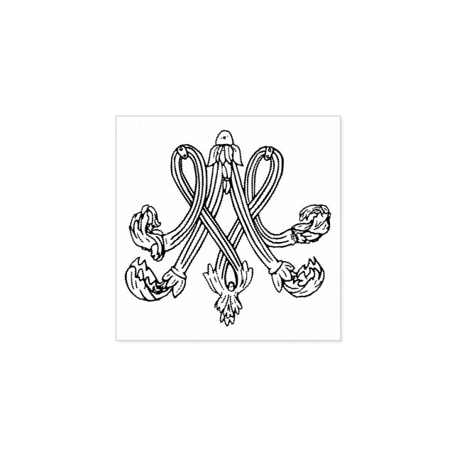 Marie Antoinette - Monogram - Royal Monogram Rubber Stamp (Imprint)