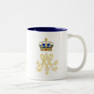 Marie Antoinette Monogram Two-Tone Coffee Mug