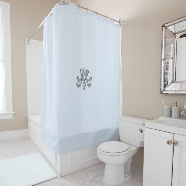 Marie Antoinette Monogramm Monogram initial pastel Shower Curtain (In Situ)