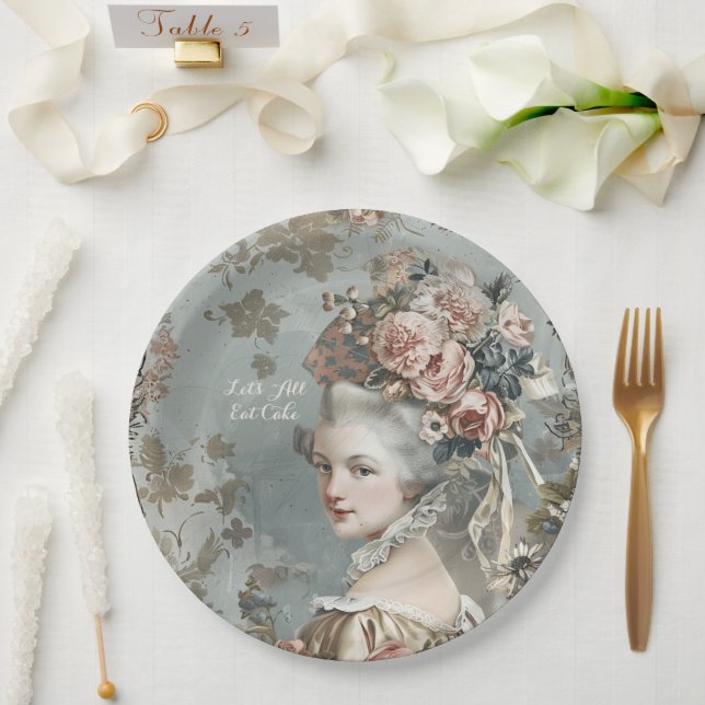 Marie Antoinette Paper Plate (Wedding)