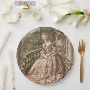 Marie Antoinette Paper Plate
