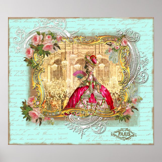 Marie Antoinette Party at Versailles Poster Print (Front)