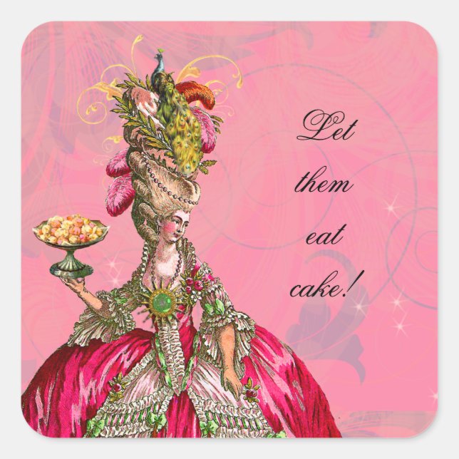 Marie Antoinette & Peacock French Pastry Stickers (Front)