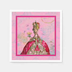 Marie Antoinette Peacock Pink Napkins
