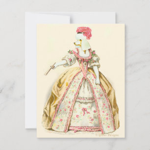 Marie Antoinette Poodle Fashion Plate Stationery