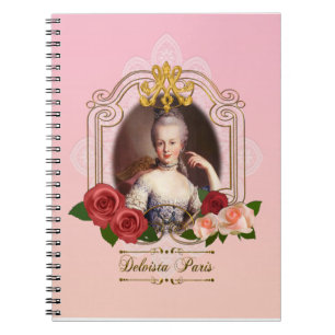 Marie Antoinette Portrait Notebook Pink