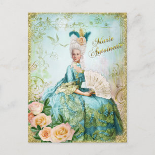 Marie Antoinette Portrait Postcard Emerald garden
