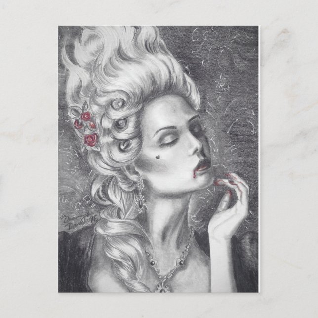Marie Antoinette Postcard Vampire Postcard (Front)