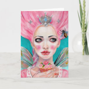Marie Antoinette Queen Bee - let them eat cupcake Card