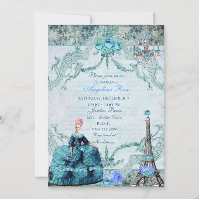 Marie Antoinette Queen of France Invitation (Front)