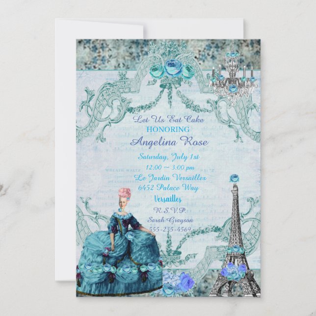 Marie Antoinette Queen of France Invitation (Front)
