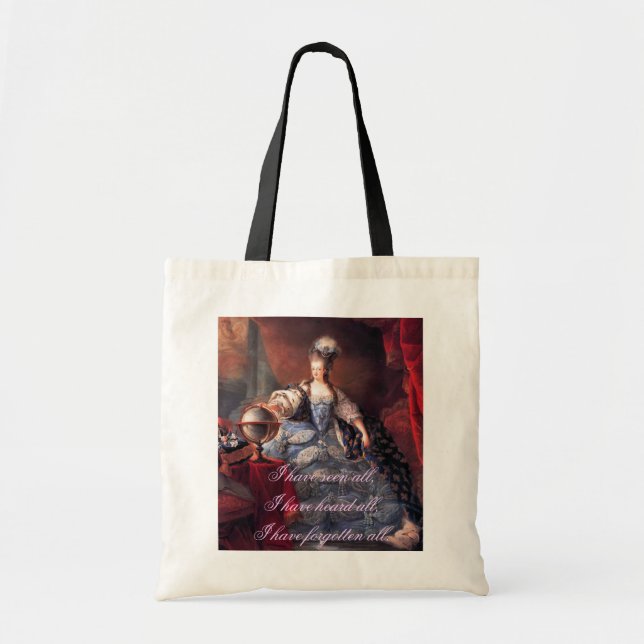 Marie Antoinette Quote Tote Bag (Front)