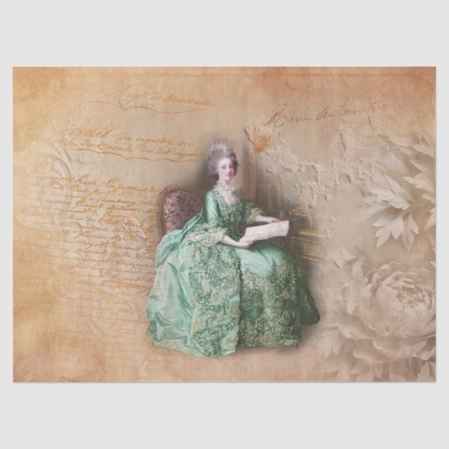 Marie Antoinette Reading 2 Tissue Paper (Front)