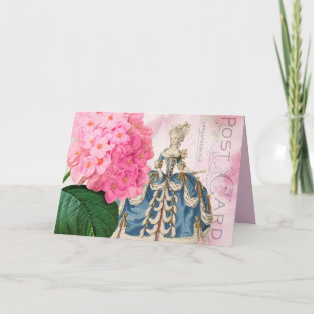 Marie Antoinette Redoute Flowers Greeting Card (Front)