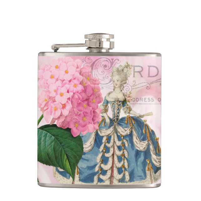 Marie Antoinette Redoute Flowers Wrapped Flask (Front)