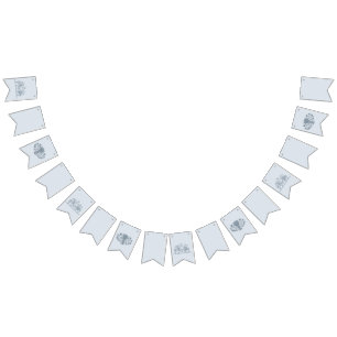 Marie Antoinette Rococo Dusty Blue Wedding Bunting