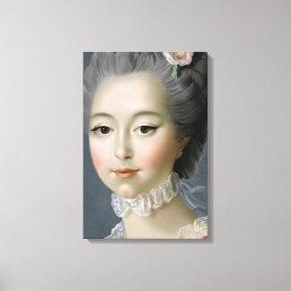 Marie Antoinette - Romantic Rococo Portrait Canvas Print