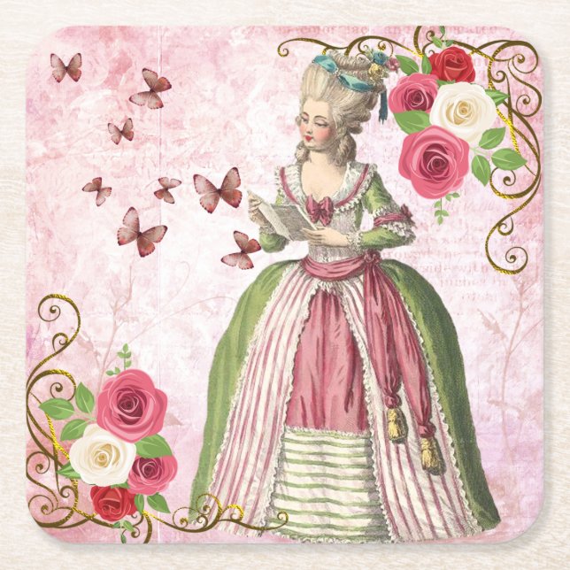 Marie-Antoinette Rose Coaster E (Front)