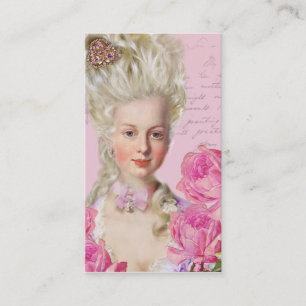Marie Antoinette Rose Pink Business Cards