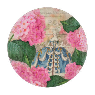 Marie Antoinette Round Glass Cutting Board
